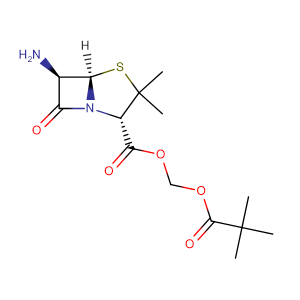 [(2,2-二甲基丙烷酰基)氧基]甲基6-氨基-3,3-二甲基-7-氧代-4-硫杂-1-氮杂双环[3.2.0]庚烷-2-羧酸酯