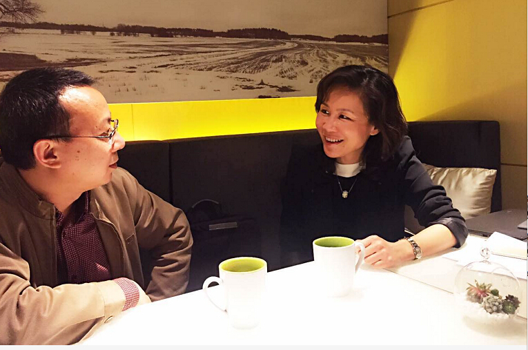 中国电子商务协会B2B行业分会秘书长刘宁波遇到了快塑网创始人刘育弘
